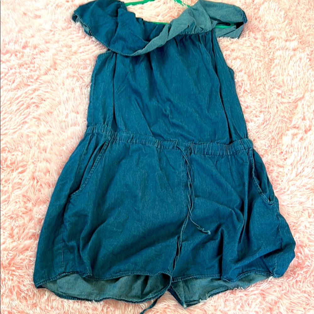Blue Denim Romper